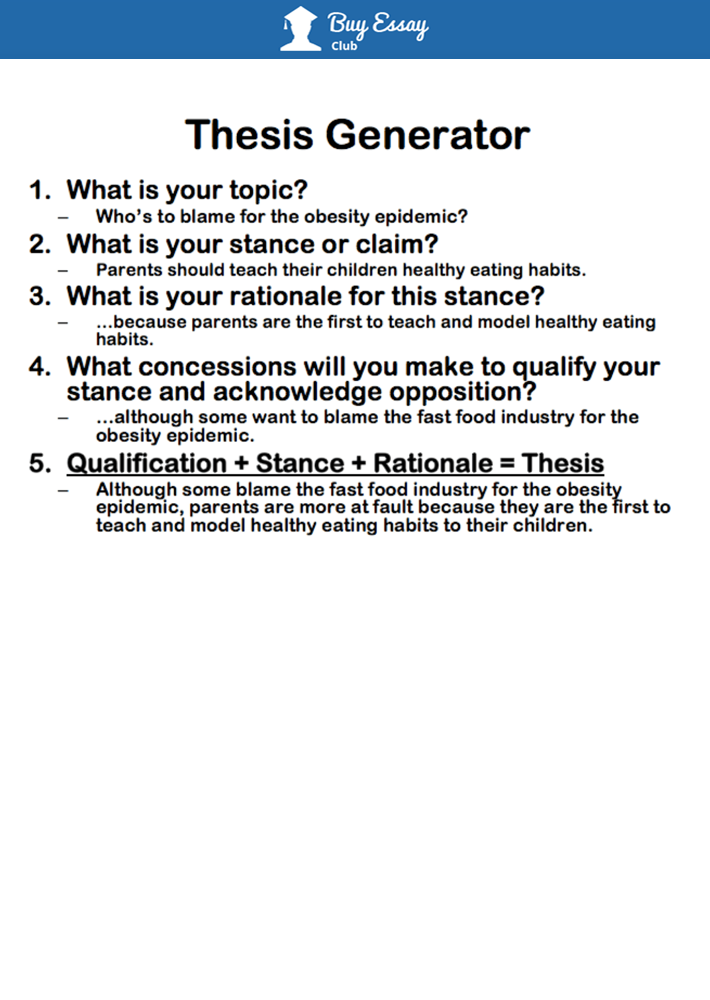 how to write a thesis for a informative speech