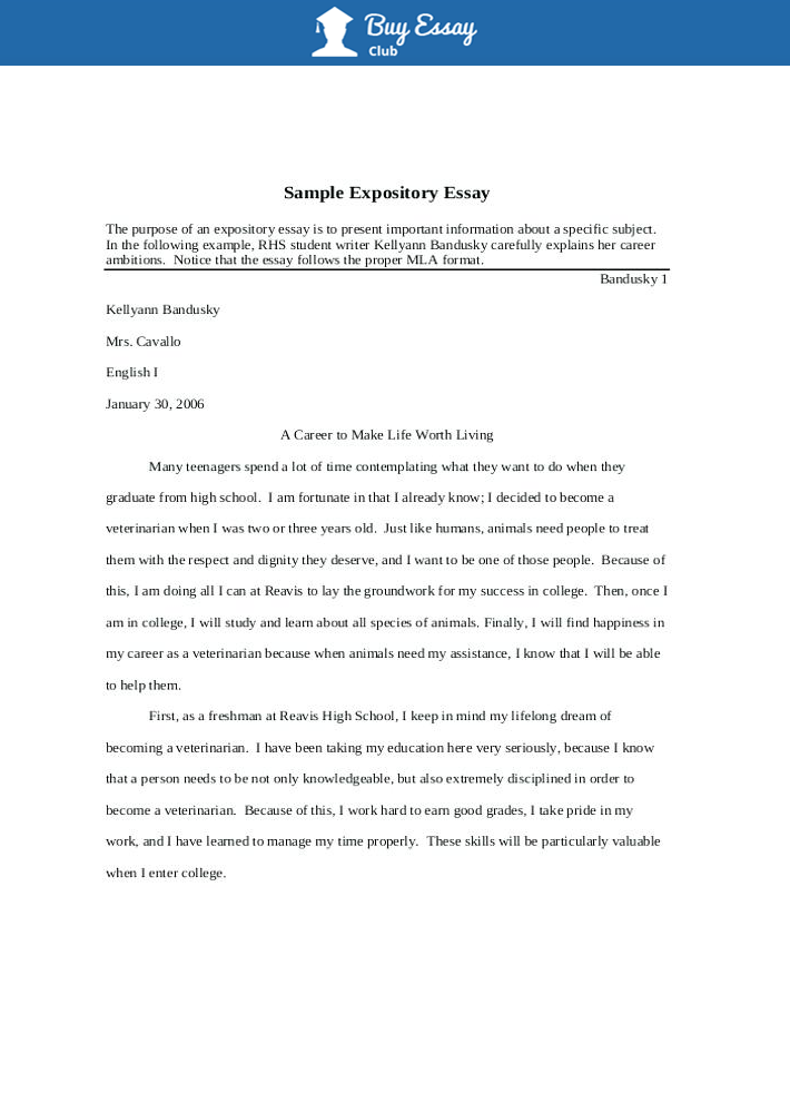 Expository essay order