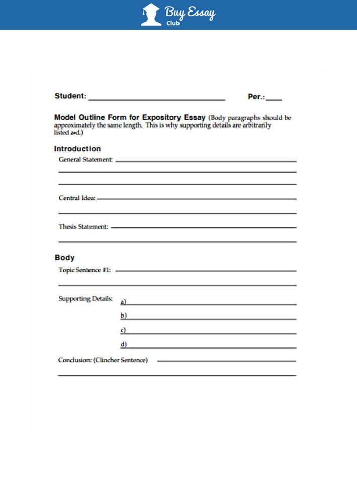 expository essay template