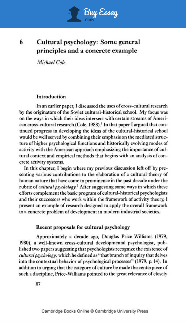 psychology research paper template